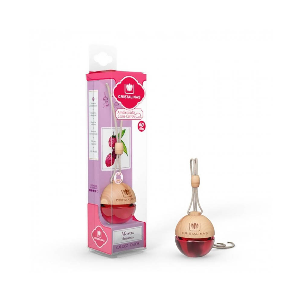 10014411 Ароматизатор для автомобиля подвесной 7 х 6 см 6 мл С ароматом ежевики Cristalinas 