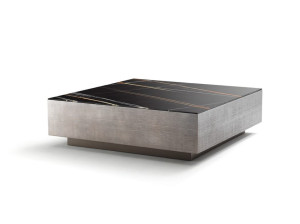 Квадратный журнальный столик с мраморной столешницей