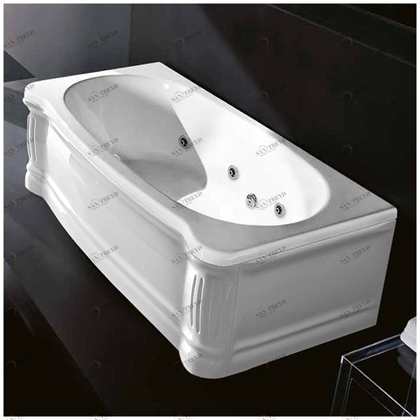 Ванна Gruppo treesse New Classic STX-V677B-SX белая с гидромассажем и дезинфекцией прямоугольная левая STXV677BSX