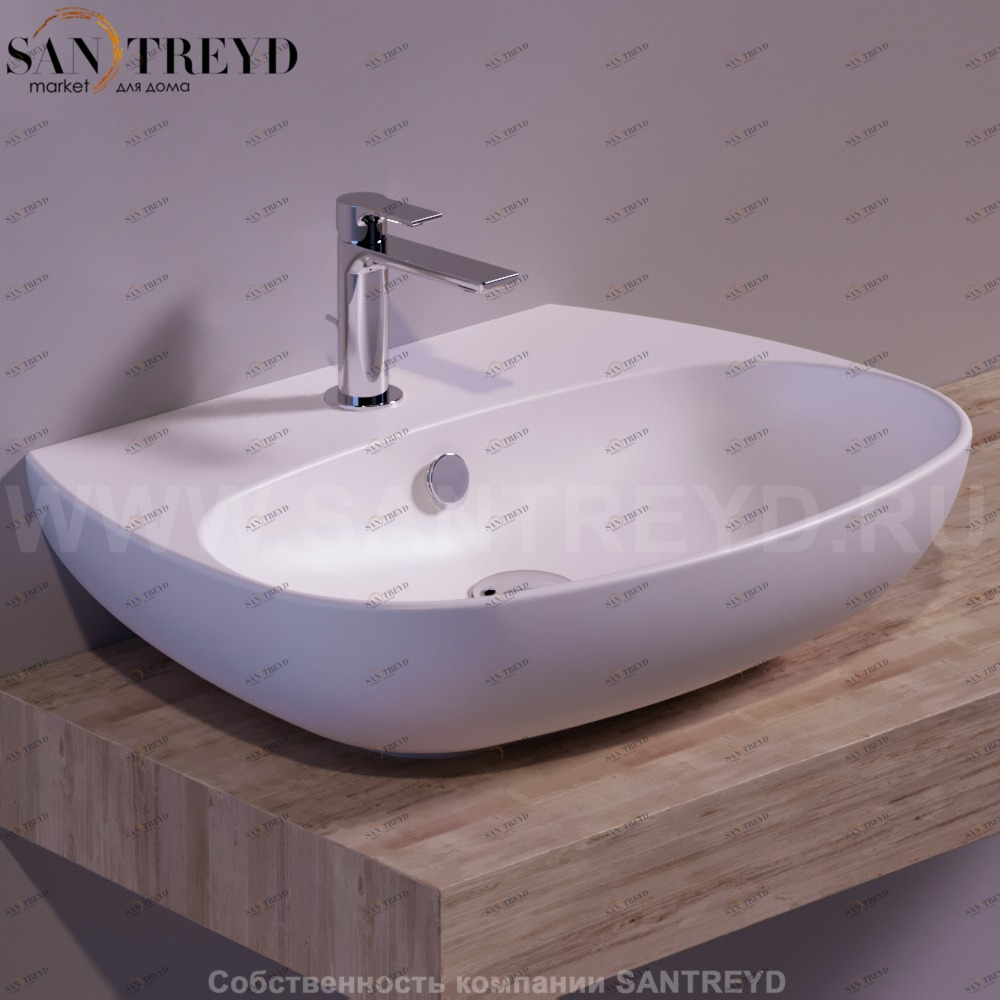 VI10BIANCOMATT Подвесная раковина настенная овальная Simas Vignoni белая