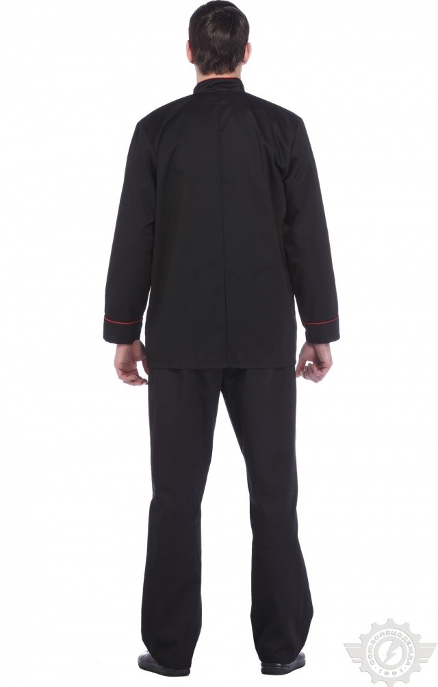 66007 Куртка поварская "Люкс" черная  Повар  размер 44-46/182-188 Спецодежда  - Вид №5