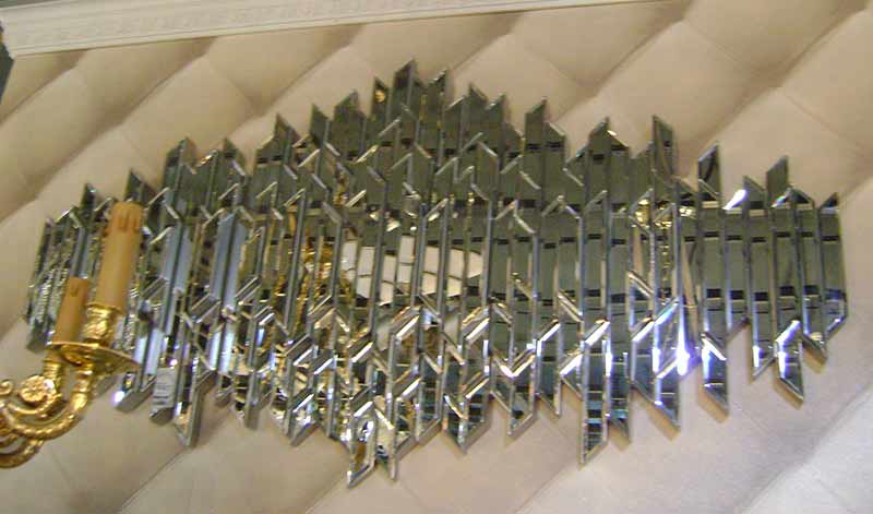 Зеркальное панно декоративное 67х120 см серебряное Mirror Clear DELIGHT COLLECTION ДИЗАЙНЕРСКИЕ 00-3882984 Серебро  - Вид №1