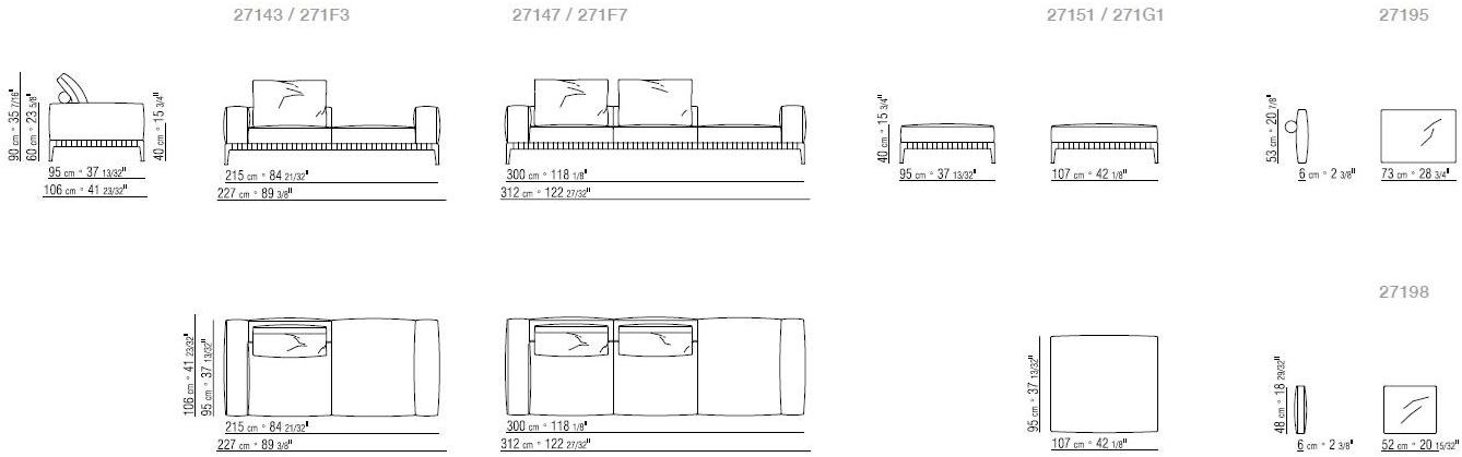 Flexform Модульный тканевый диван Gregory sun-id-1426376 - Вид №13