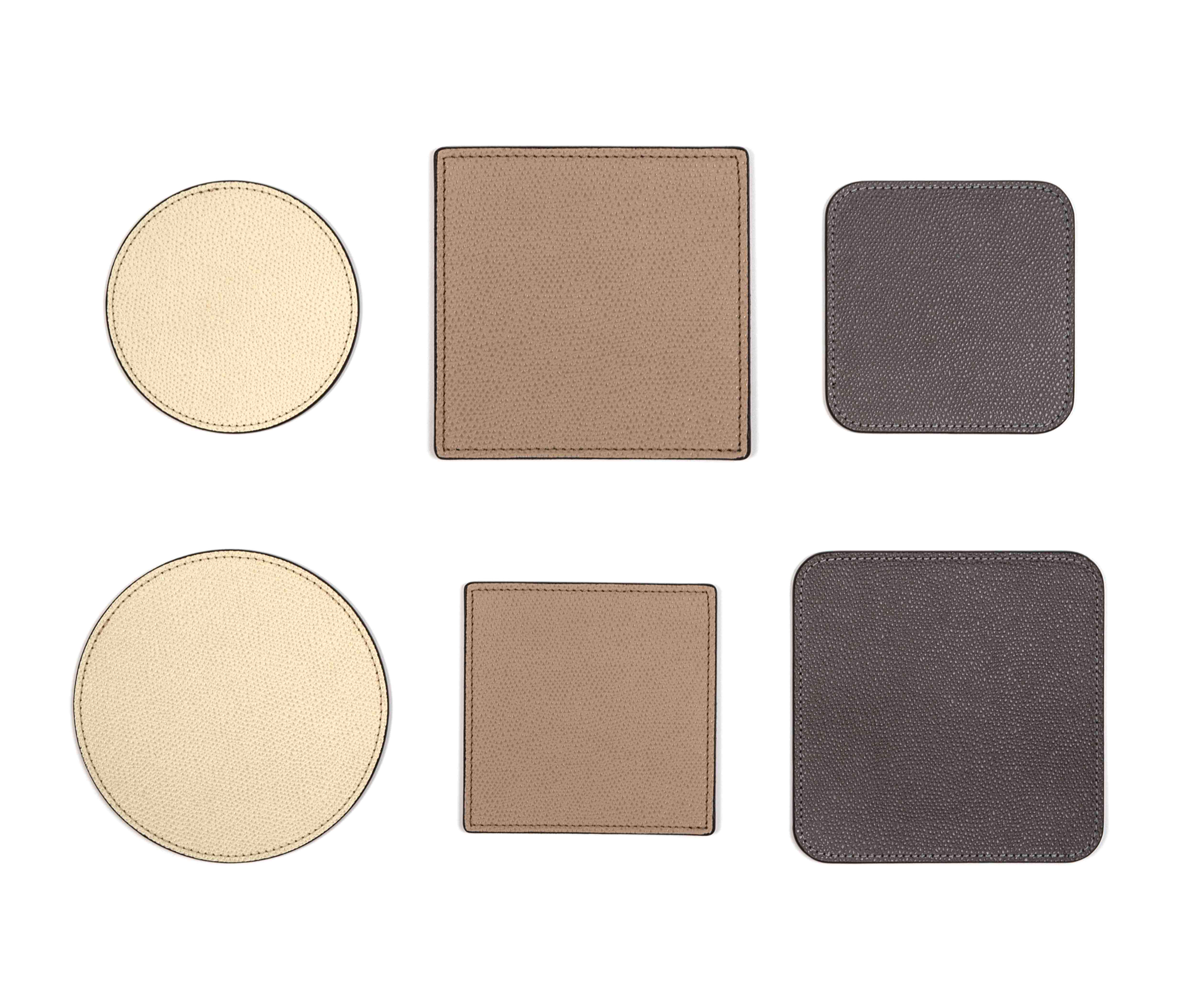 Круглая подставка - Ø 10 см / тканая кожа_темно-серая Pinetti 00.0108.061.055 - Вид №1