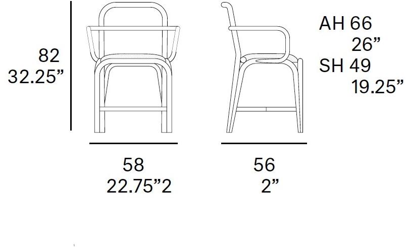 EXPORMIM Стул из ротанга с подлокотниками Fontal T011 c / t011 u - Вид №11