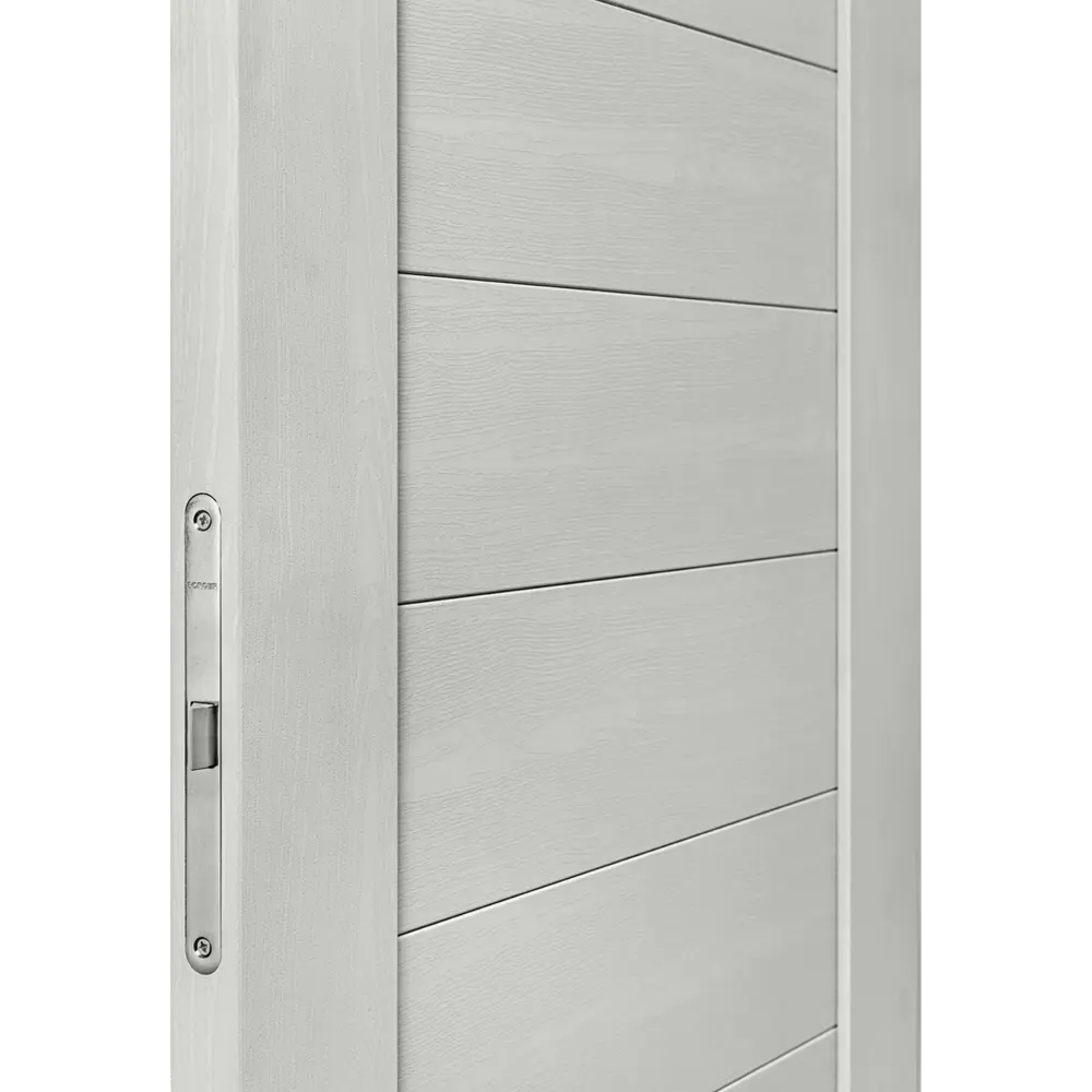Дверь межкомнатная глухая Аккорд 60x200 см Hardflex цвет серый с замком и петлями 89407881 STLM-2138836 PORTIKA  - Вид №3