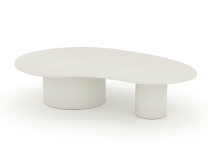 Низкий журнальный столик из цементных материалов