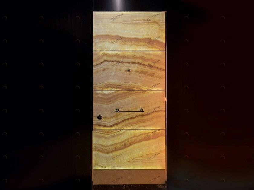 Ercole Раздвижная входная дверь из оникса с подсветкой sun-id-1421151