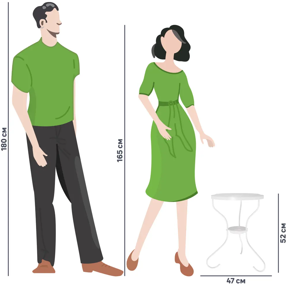 Столик кофейный Sheffilton 52x47 см цвет белый STLM-2113867 - Вид №6