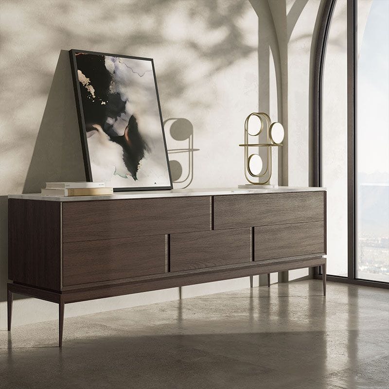 Дубовый комод со встроенными ручками Natuzzi Italia MUNARI ARCH-00039610 - Вид №1