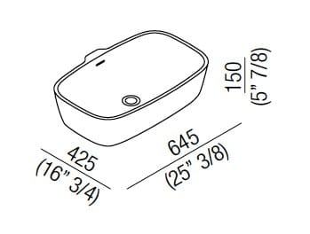 Прямоугольная столешница из Cristalplant® Agape Normal ARCH-00097999 - Вид №3