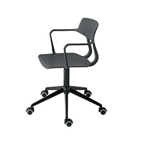 Snap 1111 Вращающееся кресло с 5-звездочной рамой из литого алюминия на колесиках, корпус из полипропилена, регулируемая высота сиденья. Et al. Snap