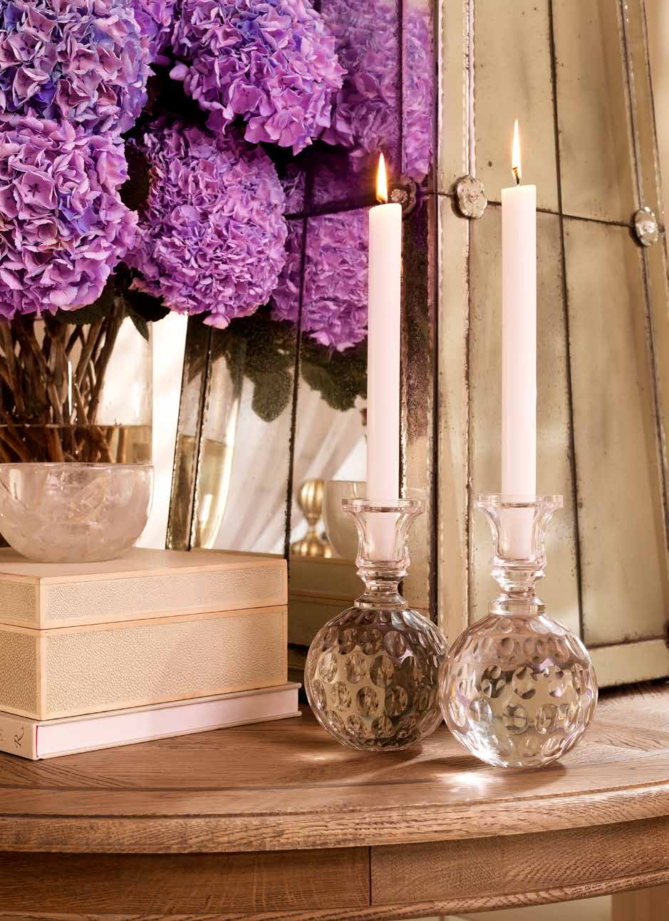 Подсвечник стеклянный прозрачный Candle Holder Herault от Eichholtz EICHHOLTZ  246132 Прозрачный  - Вид №1