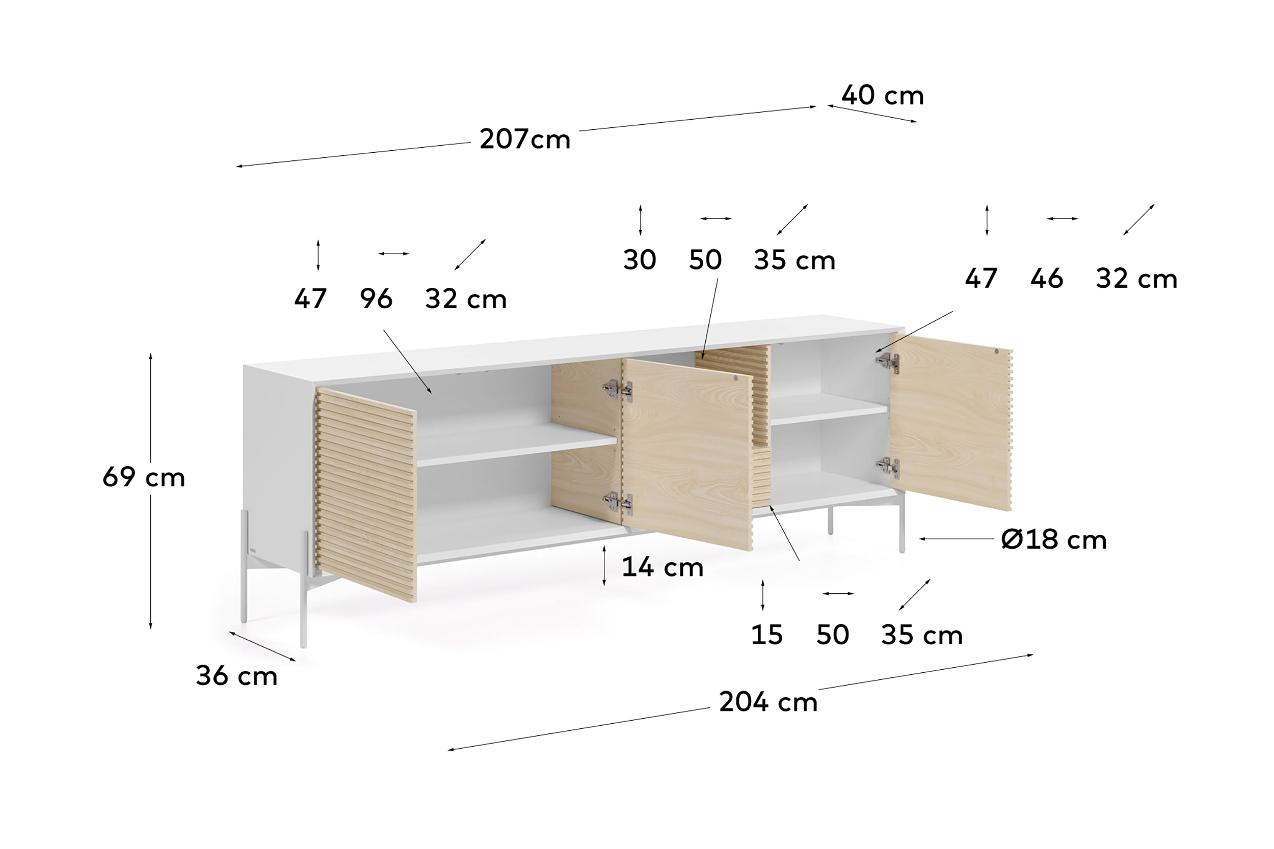 2000983239495 Комод LA FORMA Marielle  - Вид №4