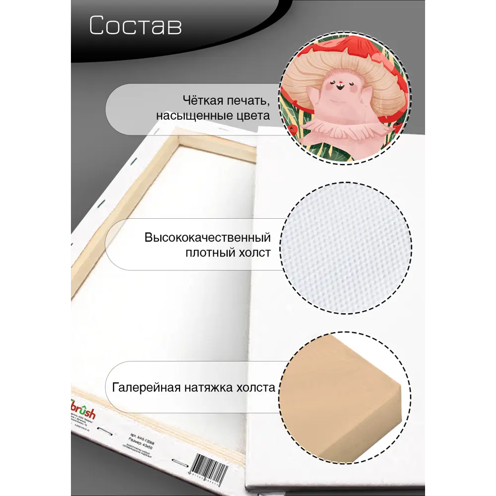 Картина на холсте Боба 40x50 см 85394535 STLM-2113173 FBRUSH  - Вид №10