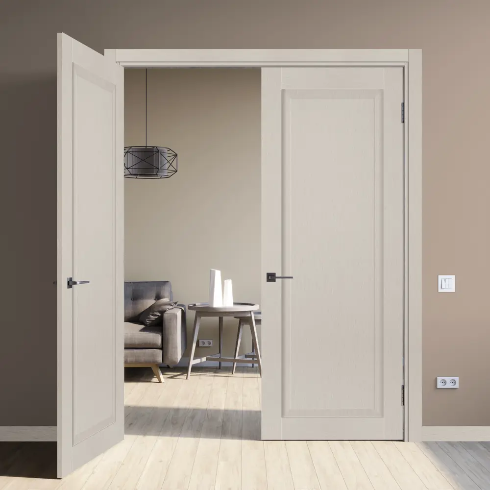 Комплект двери Пьемонт глухая 80x200 см HardFlex цвет платина светлая с добором 200 мм МАРИО РИОЛИ STLM-2037399 - Вид №2