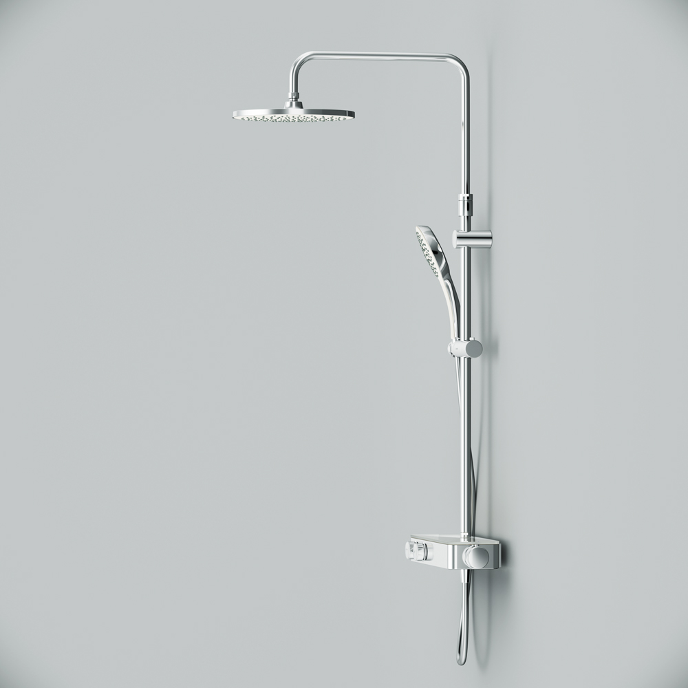 F0750A400 Inspire V2.0 душевая система набор: см-ль д/душа с термостатом верхний душ d 250 мм ру AM.PM Inspire 2.0  - Вид №9