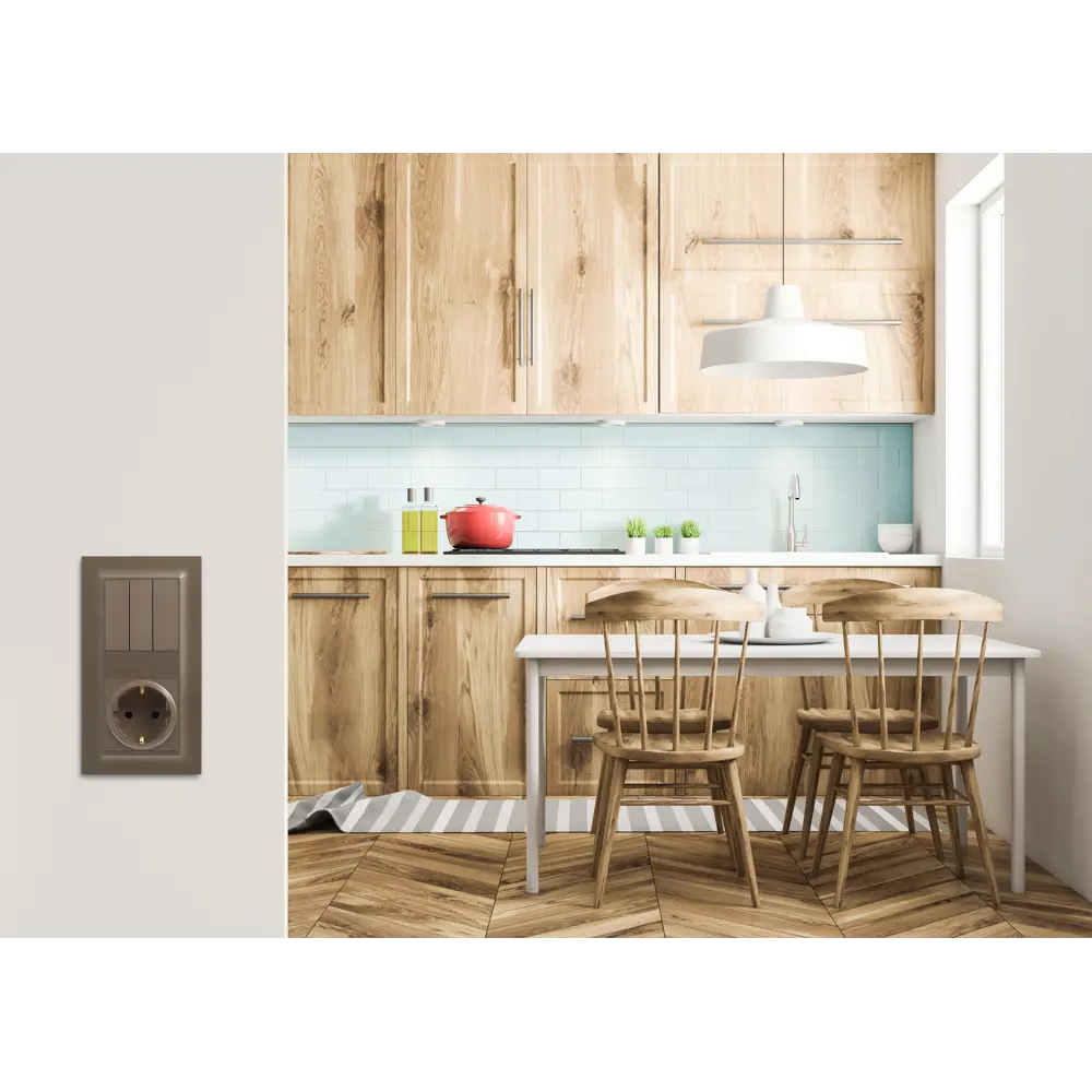 Розетка с заземлением - Legrand Structura - без шторок 16А 250В винтовые зажимы - шампань 82064594 STLM-2168210 - Вид №6