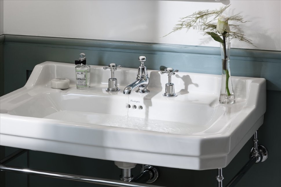 B18 1TH, T50 CHR Напольная раковина стоящая овальная Burlington EDWARDIAN - Вид №5