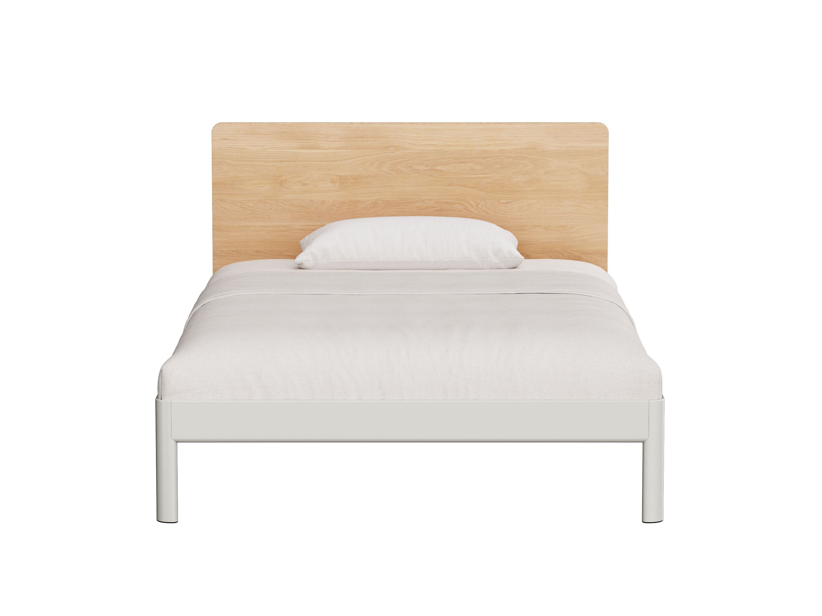 Алюминиевая и деревянная кровать с мягким изголовьем Noah Living Heia ARCH-00085591