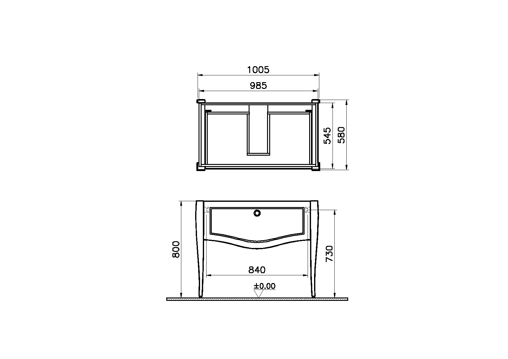 60161 Раковина Vitraglobal Elegance - Вид №1