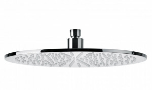 882TT10 Ø 300 мм. круглая душевая лейка, 7,5 мм. толстый. Хром в сочетании с графикой Fly Q Blue. Bongio Wellness