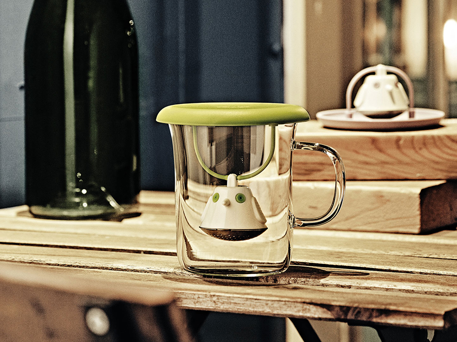 5676510GR Кружка с заварочной емкостью birdie swing 400 мл зеленая QDO  - Вид №2