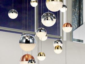 109085 Подвесной светильник LED 27L Ø80 DIM BLUETOOTH ССТ цветной 500 см Schuller Sphere