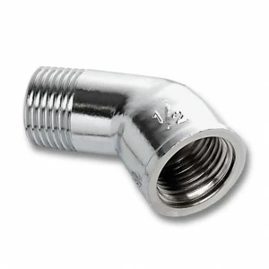 261534C SANHA 615 угол 45° ВР-НР, хромированная латунь 3/4 мм