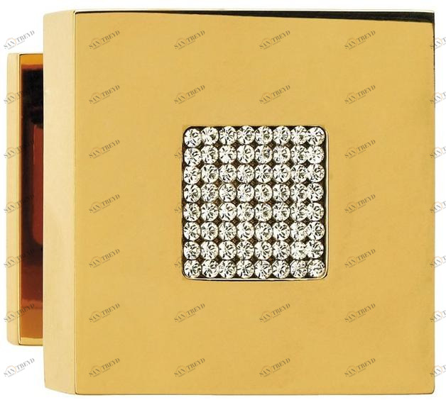 LINEA CALI' Дверная ручка из хромированной латуни с кристаллами swarovski® Zen mesh sun-id-1451637