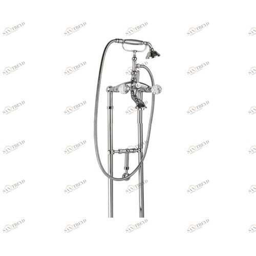 Напольный смеситель для ванны с ручным душем, с кронштейном для слива-перелива CEZARES ATLANTIS-VDPS-01-Sw/M