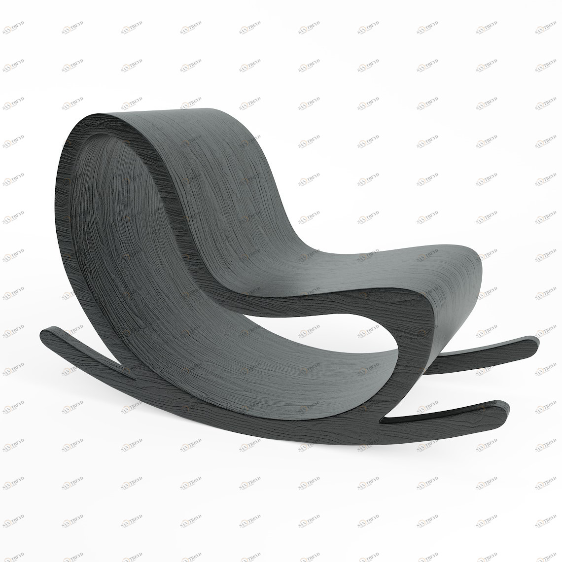 Кресло-качалка черное 76х122 см "Цикл" ODINGENIY ДИЗАЙНЕРСКИЕ 00-3885826 Черный 