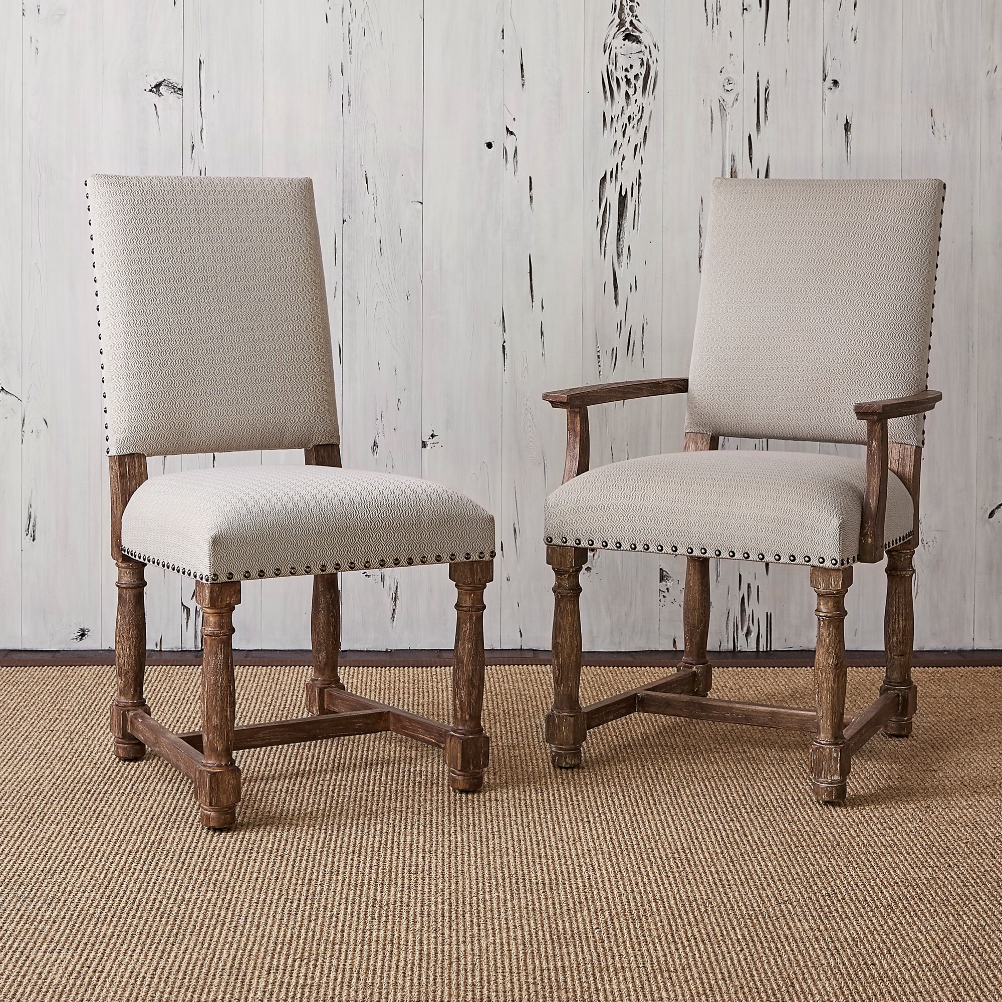 Стул  27016-620-002 Voranado Arm Chair - Swag Flax Ambella  - Вид №1