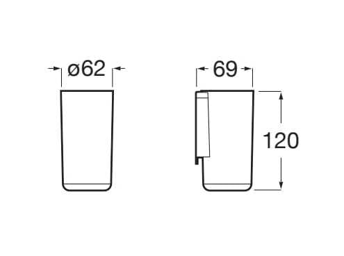 Металлический настенный держатель зубной щетки Roca Sonata ARCH-00028504 - Вид №3