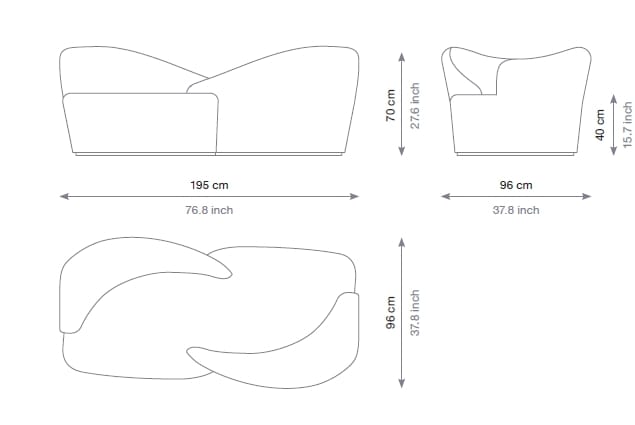 Диван vis à vis из ткани REDA AMALOU DESIGN Limited Edition ARCH-00037382 - Вид №7
