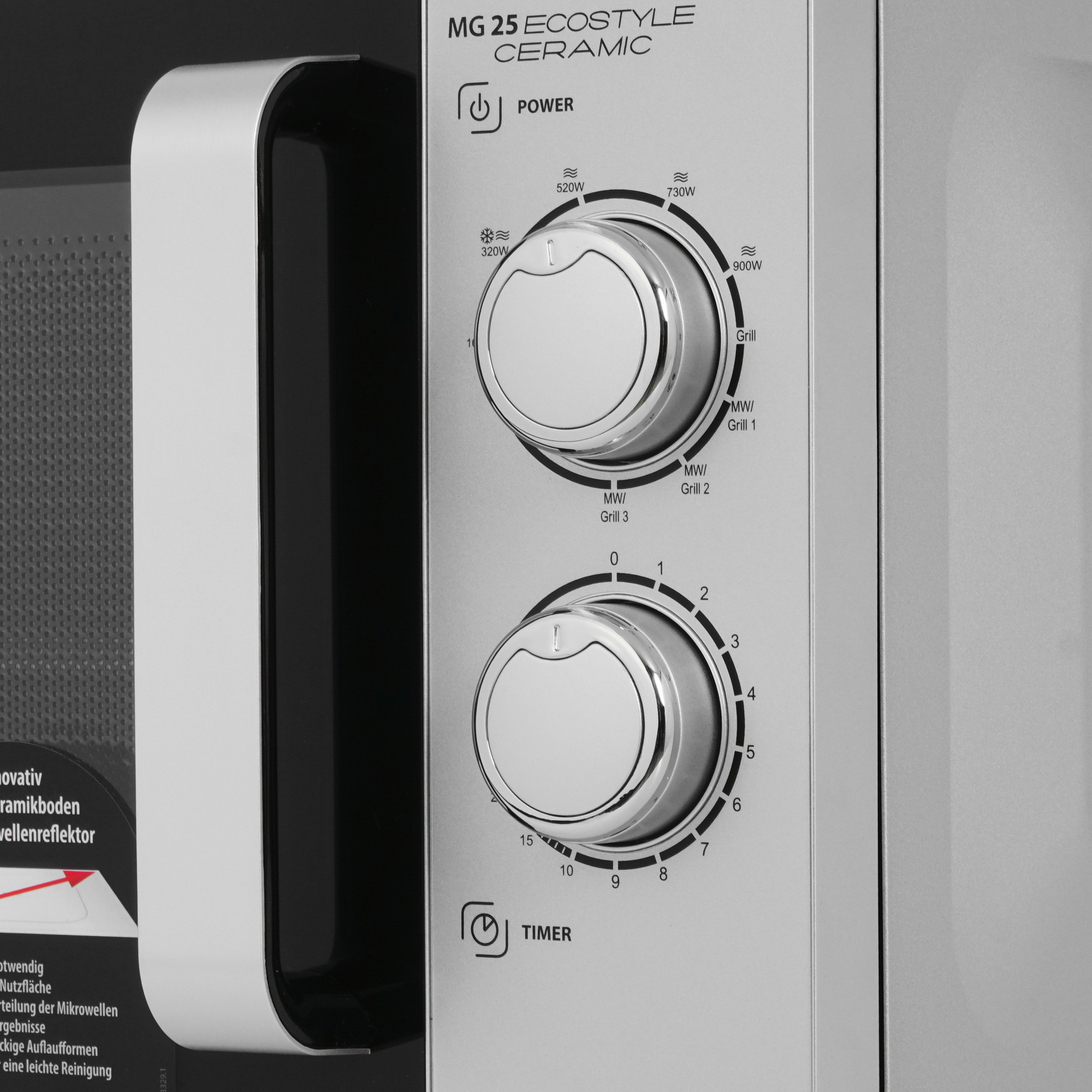 5342129 Микроволновая печь CASO MG 25 Ecostyle Ceramic серебристый STDN-0040277 - Вид №3