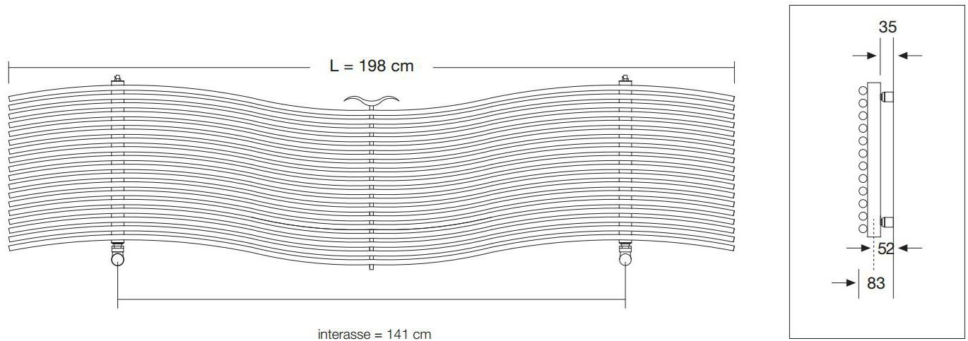 Tubes Radiatori Горизонтальный полотенцесушитель из углеродистой стали Basics sun-id-1434571 - Вид №3
