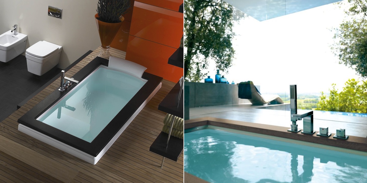 Ванна встроенная без гидромассажа Aura Uno Design 9450-114 Jacuzzi 9450114 - Вид №2