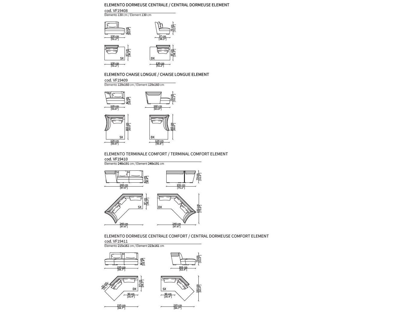 Модульный тканевый диван Vittoria Frigerio VIVALDI ARCH-00140723 - Вид №8
