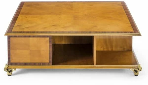 OAK Квадратный журнальный столик из розового дерева Galleria