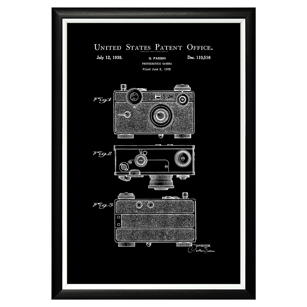 896521408_1818 Арт-постер «Патент на фотокамеру, 1938» Object Desire 