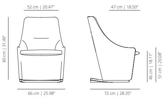 Viccarbe Кресло с обивкой из ткани с подлокотниками sun-id-1354016 - Вид №2