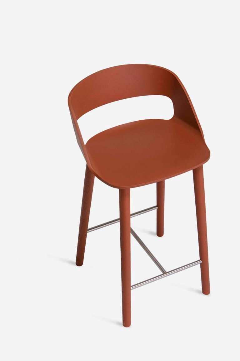 Высокий стул из ясеня с подставкой для ног Vergés Goose ARCH-00139189 - Вид №2