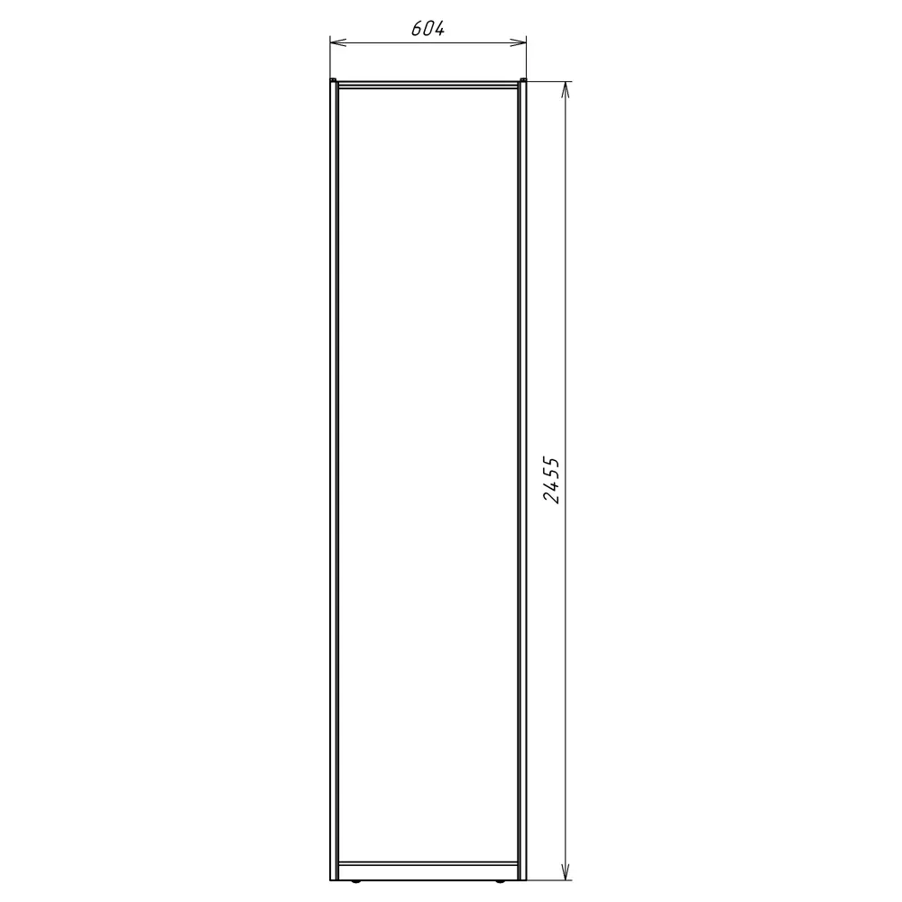 Дверь-купе KONSENSA 244.5x60.4 см с зеркалом профиль черный 89443992 STLM-2151697  - Вид №8