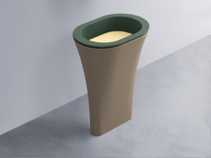 AMLA65-MU+AMPILO-CN+AMCOLO-AN Раковина Amedeo Ovale отдельностоящая cielo Enjoy + Amedeo