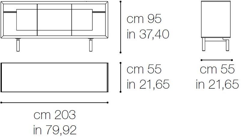 Grilli Комод с распашными дверцами Quadro 761601/-02/-03 - Вид №5