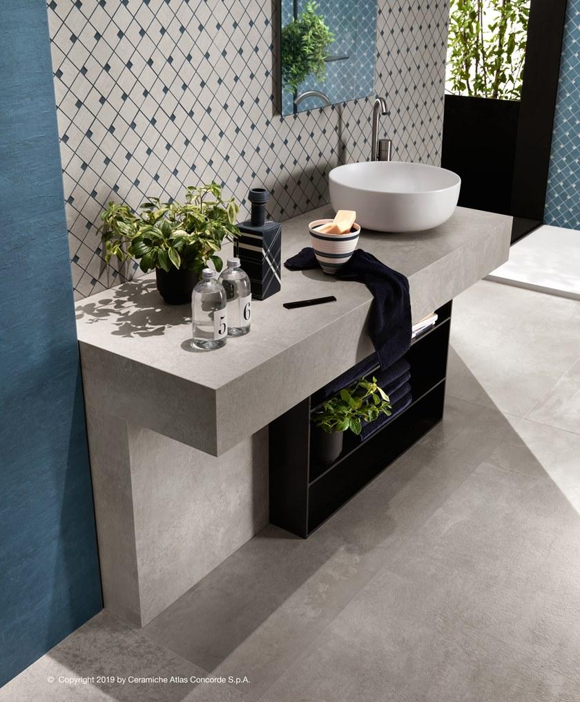 Atlas Concorde Белая плитка для стен с эффектом бетона Raw sun-id-1483334 - Вид №47