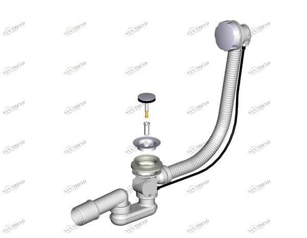 Сифон для ванны А55К 60 см п/авт. А55К Santreyd 15103