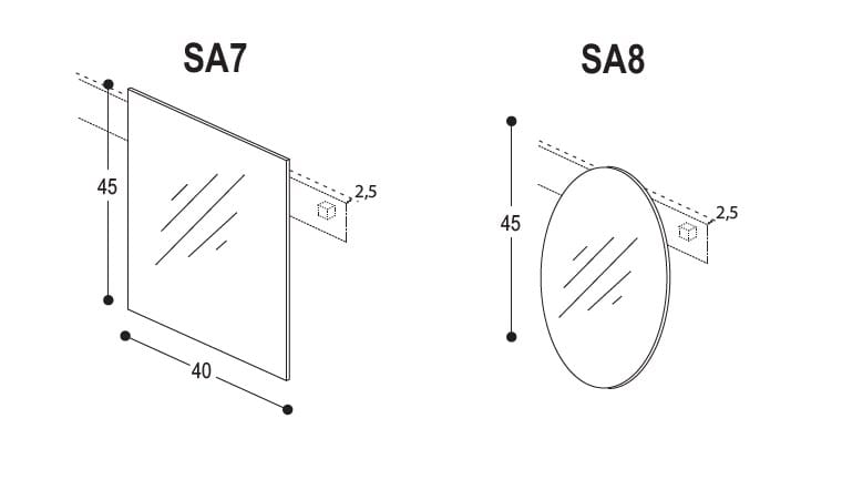 Зеркало для ванной комнаты Moab Strip ARCH-00089238 - Вид №2