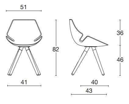 Тканевый стул для зала ожидания Diemme ARCH-00027687 - Вид №5